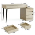 thumbnail image 3 of Spaco Modern Computer Desk Home Office Desk with 5 Storage Drawers, Desk for Indoor as Home, Office, Beige, 3 of 4