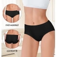 thumbnail image 5 of Loritta 8 Pack Underwear for Women Cotton Hipster Middle Waisted Women Underwear Breathable Briefs Soft Ladies Panties for Women Size S-2XL, 5 of 6