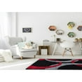 thumbnail image 3 of MDA Home Miglena Black/Red Geometric Polypropylene Area Rug - 5'2" x 7'5", 3 of 4