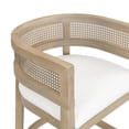 thumbnail image 5 of GDF Studio Upholstered Bar Stools with Wood Rattan Frame, Contemporary Arm Chairs, Beige+Light Ash, Set of 2, 5 of 7