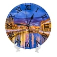 thumbnail image 2 of PAYOHTO 10''Wall Clock Winter Lighting in Otaru,Japan, Frameless Battery Operated Silent Non-Ticking Electronic Clock for Office Living Room Bedroom, 2 of 8