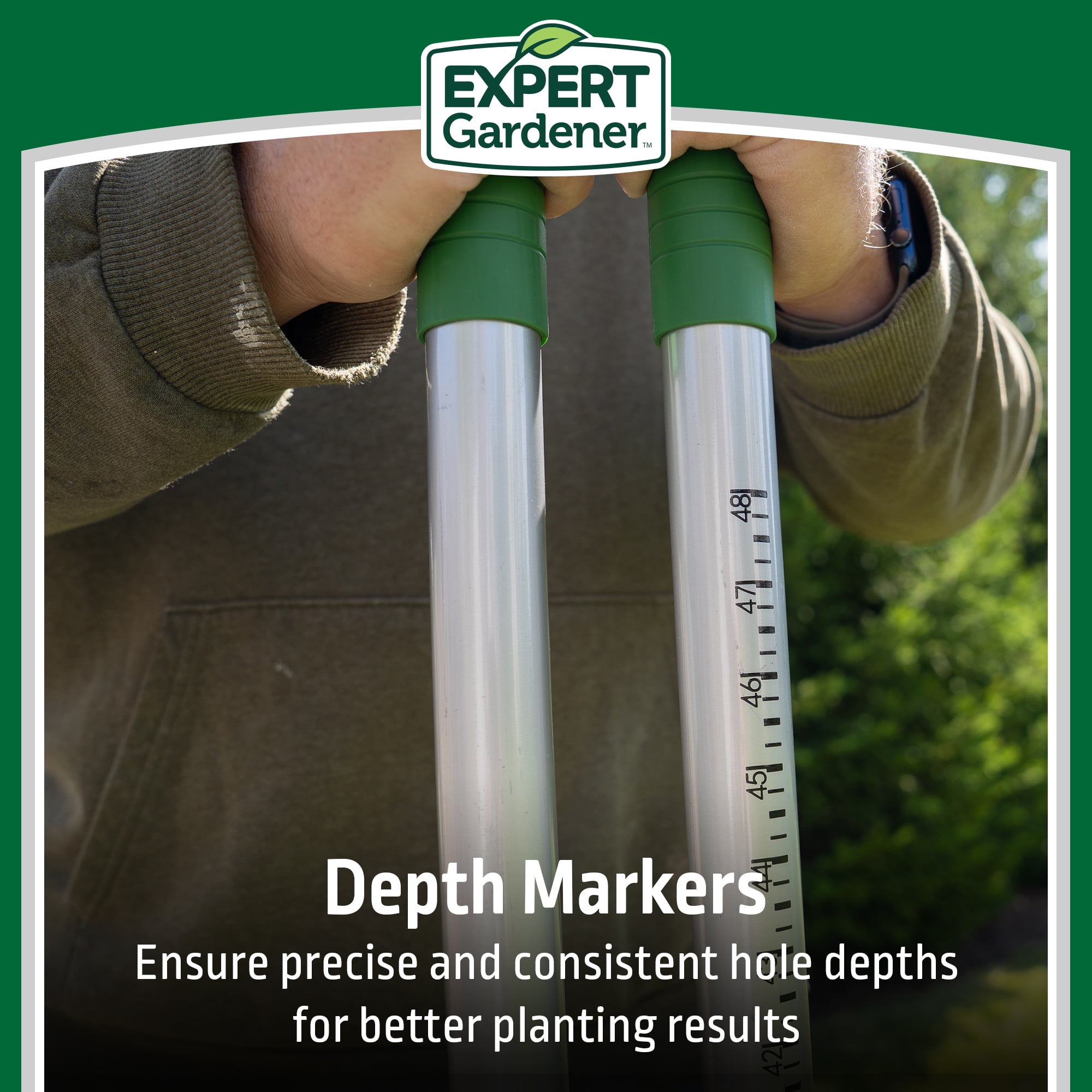 Expert Gardener Long Handle Fiberglass Post Hole Digger with Comfort Grip