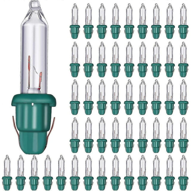 Christmas Replacement Mini Light Bulbs Incandescent Light Bulbs 2.5 V Mini Glass Lights With Base, 0.17 Ampere, 0.425 Watt
