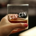 thumbnail image 3 of Bevvee Whiskey Rocks Glass 10.25 oz Cheers Italian Cin Cin Gifts for Whiskey Enthusiasts Glassware & Drinkware, 3 of 4