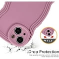 thumbnail image 3 of for iPhone 13 Case 6.1 Inch Curly Wave Frame Phone Case Cute Design Color Aesthetic Phone Case Soft TPU Shockproof Protective Bumper Case Cover for Girls, Lavender Purple, 3 of 14