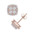 thumbnail image 2 of 1/2 Carat Cushion Shaped Diamond Stud Earrings in 14K Rose Gold (I1-I2 Clarity), 2 of 4