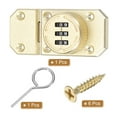 thumbnail image 3 of Combination Cabinet Lock, 3-Digit Password Cabinet Lock Zinc Alloy Mechanical Keyless Safety Door Latch, Gold, 3 of 7