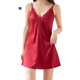 thumbnail image 2 of Minnieouse Camisón con cuello en V a la moda para ropa de dormir elegante, camisón con cuello en V, pijama Sexy Pijama azufaifo rojo METRO, 2 of 6