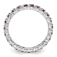 thumbnail image 2 of Auriga Fine Jewelry 925 Sterling Silver Created Ruby Ring for Women Size- 8, 2 of 7