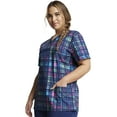 thumbnail image 7 of Dickies EDS Scrubs Top For Women V-Neck Plus Size DK704, 5XL, Glowing Plaid, 7 of 7