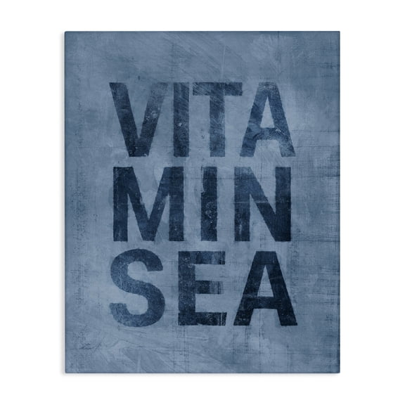 Stupell Industries Industrial Vitamin Sea Phrase Canvas Art, 16 x 20, by Victoria Barnes