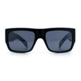 thumbnail image 5 of Locs Mens Day of Dead Skull Print Thick Arm Rectangle Horn Rim Sunglasses Black, 5 of 8