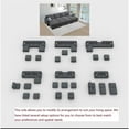 thumbnail image 3 of Pemberly Row 8 PCS Corduroy Flexible Combination Sectional Sofa in Dark Gray, 3 of 12