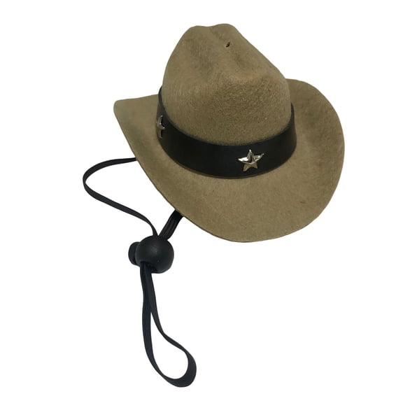 YIFAEUX Pet Cowboy Hat Adjustable Mini Cat Cowboy Costume Accessory with Chin Strap for Halloween Christmas Parties