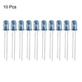 thumbnail image 2 of Uxcell 0.2'' x 37'' DC 1.35V LED IR Emitter Light Emitting Diodes Clear Blue Round Head 10 pcs, 2 of 4