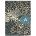 thumbnail image 2 of Nourison Passion Floral Charcoal/Blue 3'9" x 5'9" Area Rug, (4x6), 2 of 8