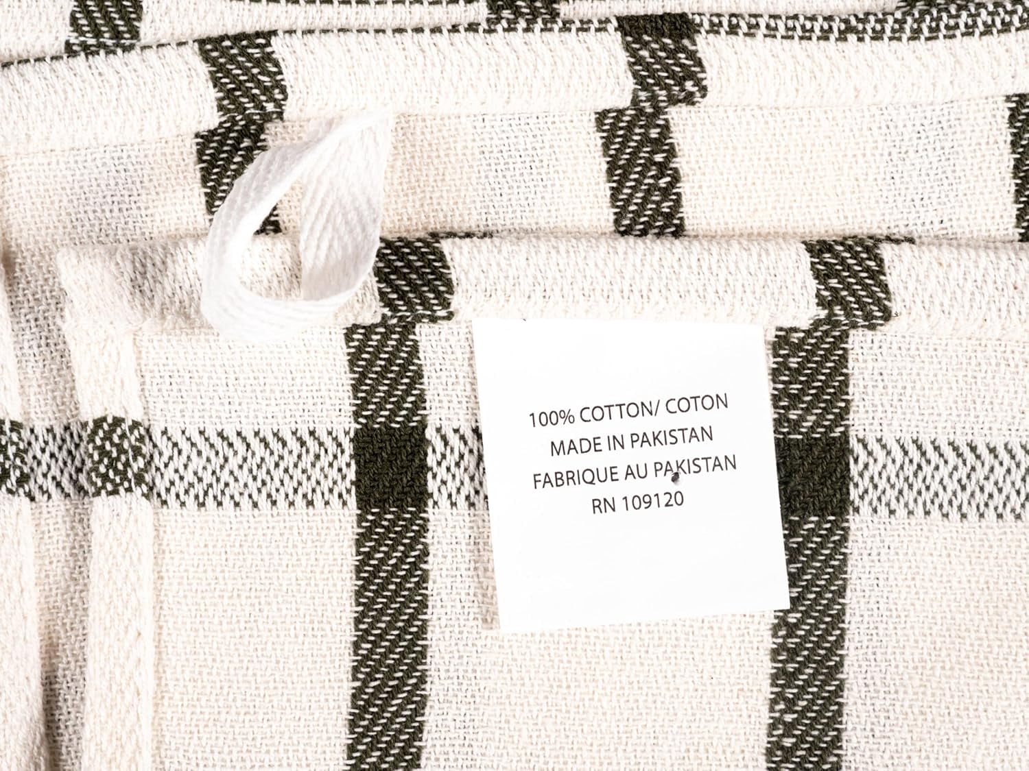 KAF Home Assorted Cotton Kitchen Towels Set, Flat Dish Towels, 18” x 28”, Olive, 10 Pack