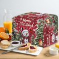 thumbnail image 4 of Christmas Toaster Cover Stain Resistant Dust Cover Cartoon Snowman Toaster Cover Fit 4 Slice Toaster Lightweight Kitchen Appliance Cover with Top Handle, 4 of 7