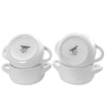 thumbnail image 2 of Gibson Town Market Square 4 Piece Set of 29.7 oz. White Soup Bowls with Handles, 2 of 4