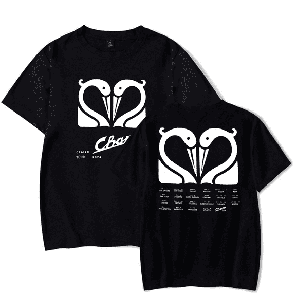 Clairo Merch Charm Swan Tour T-shirt Fashion t shirt Men Women Short Sleeve Tee Crewneck Top