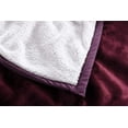 thumbnail image 5 of MarCielo Sherpa Blanket Throw Blankets Bed Blankets, Sherpa Fleece Throw Blanket Super Soft Warm Blanket Velvet Plush (Queen, Burgundy), 5 of 7