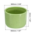 thumbnail image 2 of Uxcell 2.4" Round Plastic Succulent Planter with Drainage Flowerpot Container, Green 6 Pack, 2 of 5