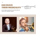 thumbnail image 3 of Children'S Musical Instruments Children'S Stage Performance Props Four-Tone Trumpet (Basic Trumpet Board) Gold, 3 of 6