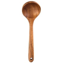 WORGEOUS Large Wooden Soup Ladle Spoon for Cooking and Serving Hot Soup, Porridge, and Noodles