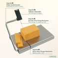 thumbnail image 2 of Sirene Trancheuse à Fromage en Acier Inoxydable avec Planche et Grilles, 5 Fils Remplaçables avec Étui, 2 of 8