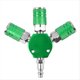 thumbnail image 1 of Colector de Aire Hexagonal de 3 Vías con 3 Piezas de Acoplador y Tapón Industrial de Acero, Manguera de Colector de Compresor de Aire A, 1 of 5