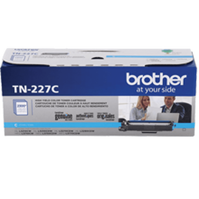 -Tout Neuf Original Brother TN227C Cyan Cartouche de Toner Laser à Rendement Élevé