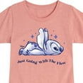 thumbnail image 3 of Disney - Lilo & Stitch - Go With The Flow - Toddler & Youth Girls Short Sleeve Graphic T-Shirt, 3 of 5