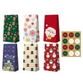 thumbnail image 1 of HUANBAI Of 12 With Santa Design Flat Bottom Paper For Holiday And Packaging On Eve, 1 of 3