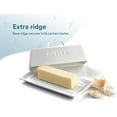 thumbnail image 3 of CPDD Ceramic Butter Dish with No Slip Lid & Handle, Dishwasher Safe, Holds One Stick, 7.5 Inch Wide, White, 3 of 7