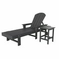 thumbnail image 2 of WestinTrends 2 Piece Adirondack Poly Reclining Chaise Lounge With Arms & Wheels, Gray, 2 of 5