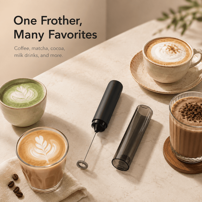 Amumu Rechargeable Handheld Milk Frother photo 2