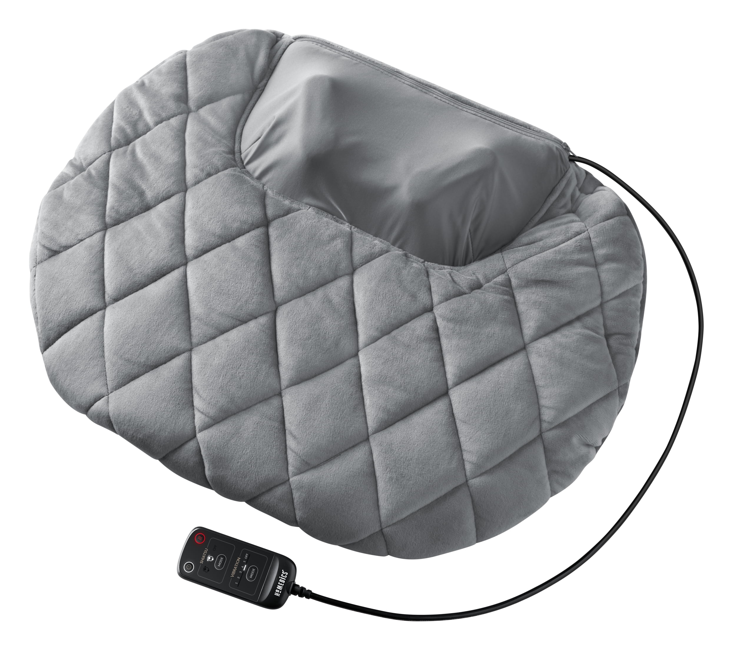 Homedics Shiatsu And Vibration Body Massager Portable Cushion With 5 Settings Soothing Heat