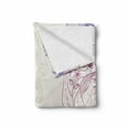 thumbnail image 2 of Floral Soft Flannel Fleece Throw Blanket, Flower Field Beauty Blooms in Spring Petals Graphic, Cozy Plush for Indoor and Outdoor Use, 70" x 90", Teal Lilac Dried Rose, by Ambesonne, 2 of 6