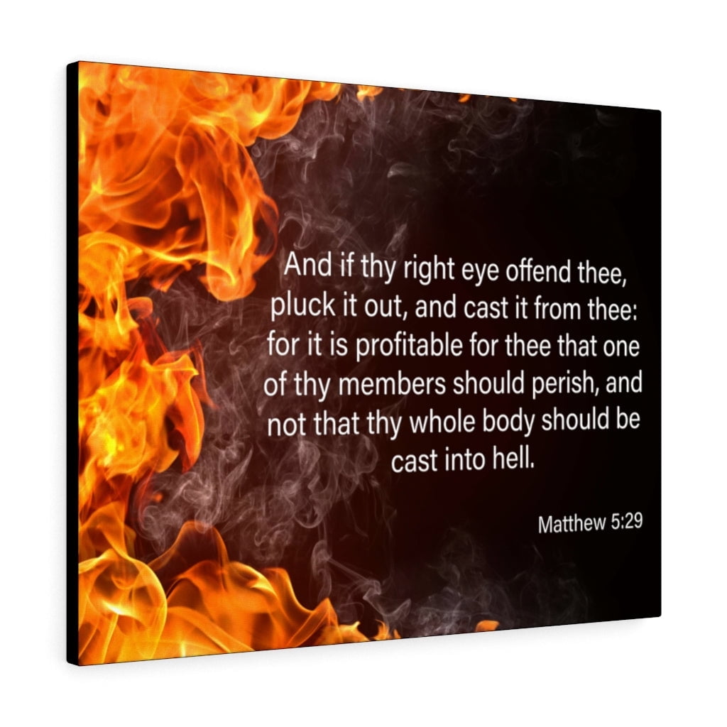 Scripture Walls Pluck the Right Eye Matthew 529 Bible Verse Canvas