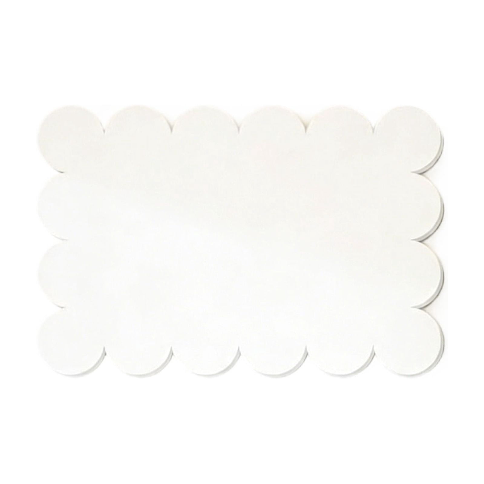 Fabric Bulletin Board, Scalloped Frameless Pin Board with Peel Stick Backing, Damage Free Wall Organizer for Photos Notes Memos Home Office Decor, 23.62x15.74x0.35in