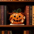 thumbnail image 6 of CSEONE Halloween Decoration Indoor, 2D Halloween Pumpkin Ghost Table Decor, Wooden Standee Mantel Shelf Decoration, Flat Halloween Decor for Festive Party Display, D, 6 of 7