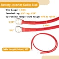thumbnail image 2 of Unique Bargains 1 Pc 8 AWG Gauge Universal Battery Inverter Cable for Car Vehicle Boat RV Solar Battery Cable Tinned Copper 3/8" Lug 5/16" Lug Red 3FT, 2 of 7