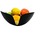 thumbnail image 5 of Bergamo Art 9 Inch Wide Decorative Handmade Aluminum Clover Leaf Bowl in Black, 5 of 5