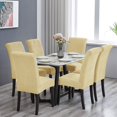 thumbnail image 2 of Stretch Chair Covers for Dining Room Set of 4, Removable Washable Dining Room Chair Covers, Dining Chair Slipcovers Seat Protector, Great Decoration for Home and Banquet (Champagne, 4 Pack), 2 of 7