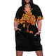 thumbnail image 2 of Vestido holgado con bolsillos y diseño de árbol de gato, mono de verano para mujer, ropa para ocasiones formales., 2 of 7