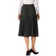 thumbnail image 3 of Falda midi plisada para mujer, cintura alta elástica, estilo A-line, casual, fluida, larga, color gris oscuro, 3 of 6