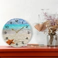 thumbnail image 6 of Dreamtimes Summer Beach Starfish Wall Clock, 10 Inch Silent Non Ticking Round Clock Oil Painting Clock Easy to Read Clock for Living Room Bedroom Bathroom Home Decor, 6 of 7