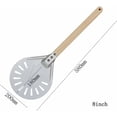 thumbnail image 4 of Elegante espátula para pizza, pala giratoria de aluminio con mango de madera lijada, diseñada para un manejo seguro y eficiente, 4 of 6