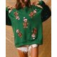 thumbnail image 2 of Suéter vintage para mujer, sudaderas con capucha de retazos con purpurina, estilo Harajuku, ropa de calle de manga larga ajustada, camiseta navideña, jersey holgado de otoño, 2 of 5