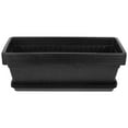 thumbnail image 6 of EXHUMKY BERTDOMD 3-Pack Black Rectangular Plastic Flower Pots with Drainage Holes for Indoor Plants, PP Material, 6 of 6